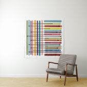 Eenvoudige lijnen Abstracte Kleurrijke Kunst Wandkleed (In Situ (horizontaal))