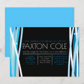 EENVOUDIGE LIJNEN BAR MITZVAH KAART (Voorkant / Achterkant)