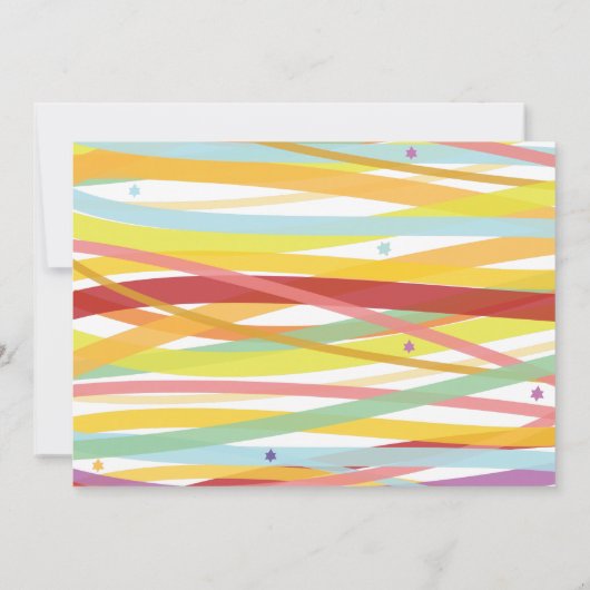 Eenvoudige lijnen Bat Bar Mitzvah Uitnodiging (Achterkant)