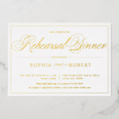 Eenvoudige lijnen Calligrafie Elegant Rehearsal Di Folie Uitnodiging (Voorkant)