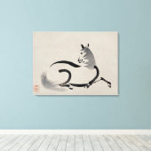 Eenvoudige lijnen canvas afdruk (Insitu (Houten vloer))