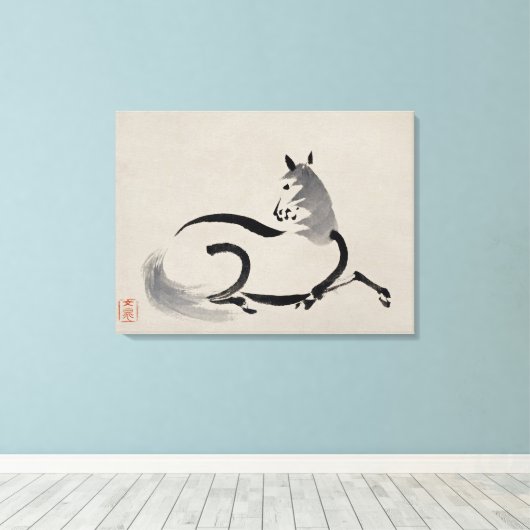 Eenvoudige lijnen canvas afdruk (Insitu (Houten vloer))