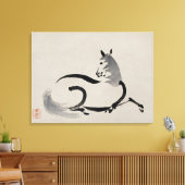 Eenvoudige lijnen canvas afdruk (Insitu (Woonkamer))