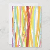 Eenvoudige lijnenbalie uitnodiging mitzvah (Achterkant)