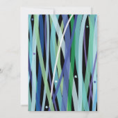 Eenvoudige lijnenbalie uitnodiging mitzvah (Achterkant)