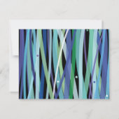 Eenvoudige lijnenbalk Mitzvah Reply Card RSVP Kaartje (Achterkant)