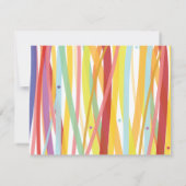 Eenvoudige lijnenbalk Mitzvah Reply Card RSVP Kaartje (Achterkant)