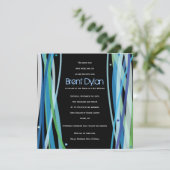 Eenvoudige lijnenbalk Mitzvah-uitnodiging Kaart (Staand voorkant)