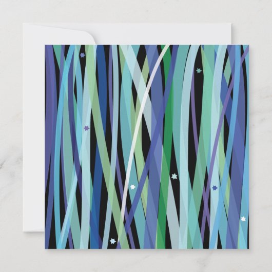 Eenvoudige lijnenbalk Mitzvah-uitnodiging Kaart (Achterkant)