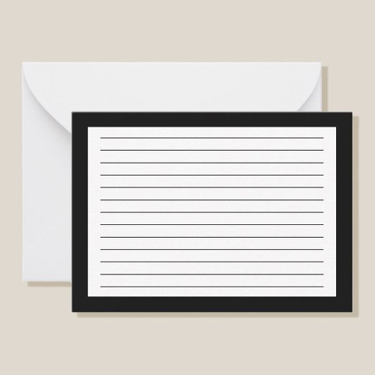 Eenvoudige lijnindex-studie notitiekaartje