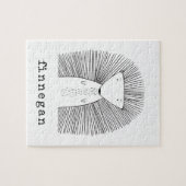 Eenvoudige lijntekening Cute Porcupine Simple Line Legpuzzel (Horizontaal)