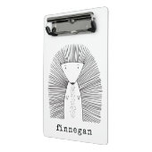 Eenvoudige lijntekening Cute Porcupine Simple Line Mini Klembord (Angled2)