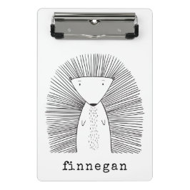 Eenvoudige lijntekening Cute Porcupine Simple Line Mini Klembord