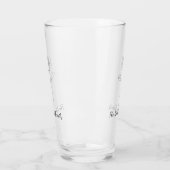Eenvoudige Lijntekening Roos Aangepaste Naam Glas (Links)