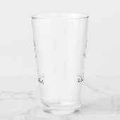 Eenvoudige Lijntekening Roos Aangepaste Naam Glas (Rechts)
