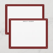 Eenvoudige Lijst Aangepaste naam Persoonlijk of Pr Notitiekaartje (Voorkant / Achterkant)