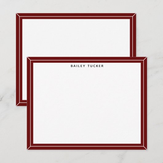 Eenvoudige Lijst Aangepaste naam Persoonlijk of Pr Notitiekaartje (Voorkant / Achterkant)