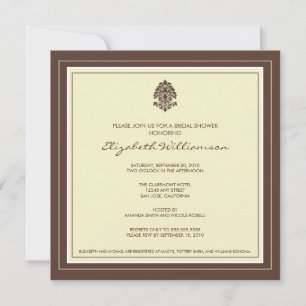Eenvoudige Lijst Bridal Shower Invitation (ivoor) Kaart