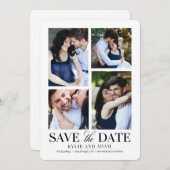Eenvoudige lijst EDITABLE KLEUR Save The Date Kaar Bedankkaart (Voorkant / Achterkant)