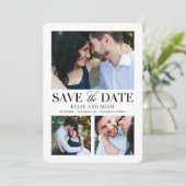 Eenvoudige Lijst EDITABLE KLEUR slaat de datumkaar Bedankkaart (Staand voorkant)