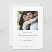 Eenvoudige Lijst EDITABLE KLEUR slaat de datumkaar Bedankkaart (Achterkant)