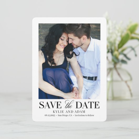 Eenvoudige Lijst EDITABLE KLEUR slaat de Kaart Dat (Staand voorkant)