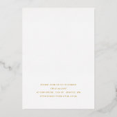 Eenvoudige Lijst Gold Script Photo Afstuderen in Folie Uitnodiging (Achterkant)