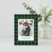 Eenvoudige Lijst groene buffels kerstfoto Briefkaart (Staand voorkant)