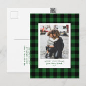 Eenvoudige Lijst groene buffels kerstfoto Briefkaart (Voorkant / Achterkant)