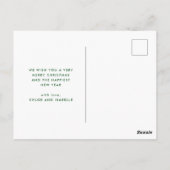 Eenvoudige Lijst groene buffels kerstfoto Briefkaart (Achterkant)