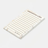 Eenvoudige lijst met metalen en marmerobjecten in  post-it® notes (Schuin)