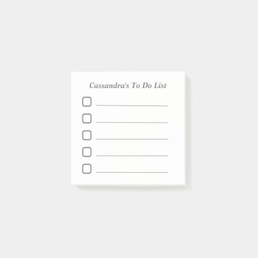 Eenvoudige lijst met taken post-it® notes (Voorkant)