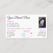  Eenvoudige Lijst met witte achtergrond Aangepaste Visitekaartje (Achterkant)