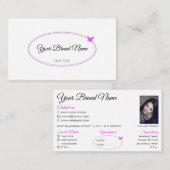  Eenvoudige Lijst met witte achtergrond Aangepaste Visitekaartje (Voorkant / Achterkant)