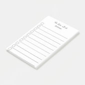 Eenvoudige lijst Naam toevoegen om te doen Post-it® Notes (Schuin)