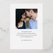 Eenvoudige Lijst REAL FOLIE Save the Date Kaart (Achterkant)