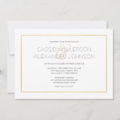 Eenvoudige lijst trouwuitnodigingen - schoon kaart (Voorkant)