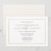 Eenvoudige lijst trouwuitnodigingen - schoon kaart (Voorkant / Achterkant)