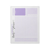 Eenvoudige Lila dagelijkse uurplanner van 6.00 - 1 Notitieblok (Linkerzijde)
