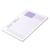 Eenvoudige Lila dagelijkse uurplanner van 6.00 - 1 Notitieblok (Schuin)