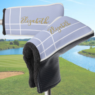 Eenvoudige lila paarse minimalistische aangepaste  golfheadcover