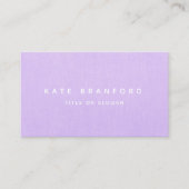 Eenvoudige Lila Paarse sociale media Visitekaartje (Voorkant)