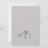  Eenvoudige Lily Floral Christelijk Bruiloft Kaart (Achterkant)