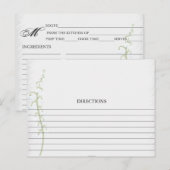 Eenvoudige Lily van de Valley Recipe Kaarten (Voorkant / Achterkant)