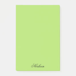 Eenvoudige limoen kleur aangepaste naam post-it® notes