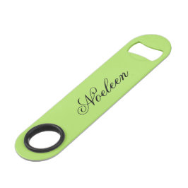 Eenvoudige limoen kleur aangepaste naam speed flessenopener