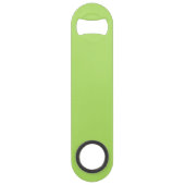 Eenvoudige limoen kleur aangepaste naam speed flessenopener (Achterkant)