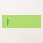 Eenvoudige limoen kleur aangepaste naam yogamat (Voorkant (horizontaal))