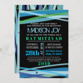 EENVOUDIGE LINES Bat Bar Mitzvah Uitnodiging (Voorkant / Achterkant)