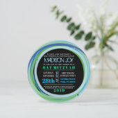 EENVOUDIGE LINES Bat Bar Mitzvah Uitnodiging (Staand voorkant)